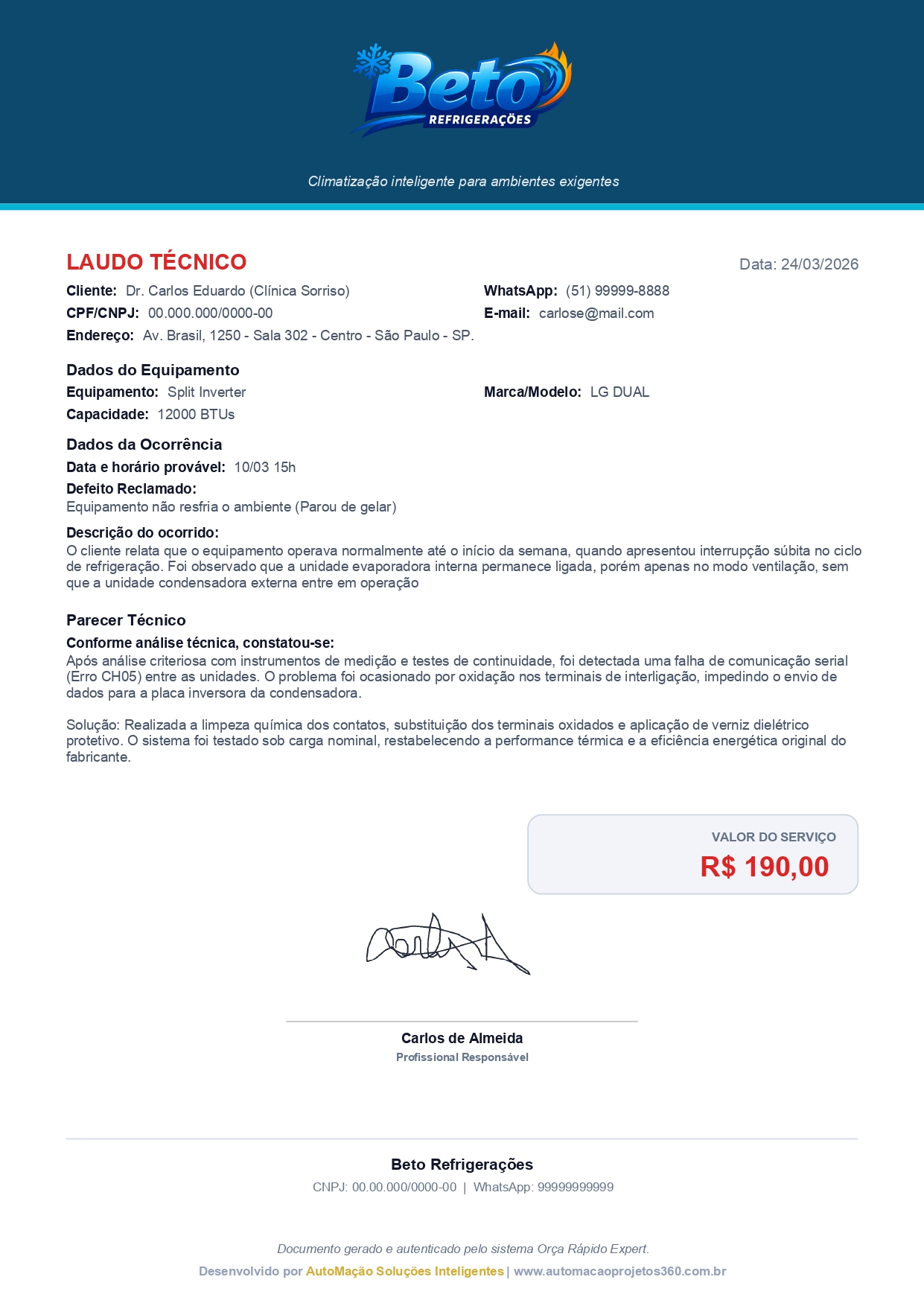 Exemplo de Laudo PDF